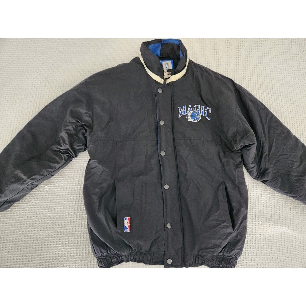 Vintage Orlando Magic NBA Starter Puffer Coat Mens M Medium Jacket Puffy Black